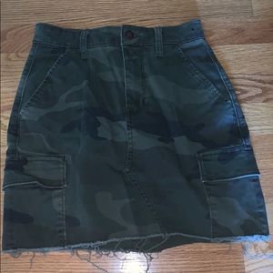 Hollister Camo Denim Skirt